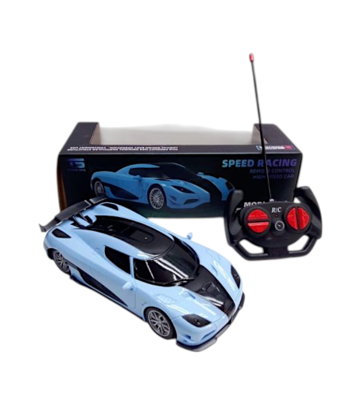 remote control car 1:18 chargeable with lights & usb t591