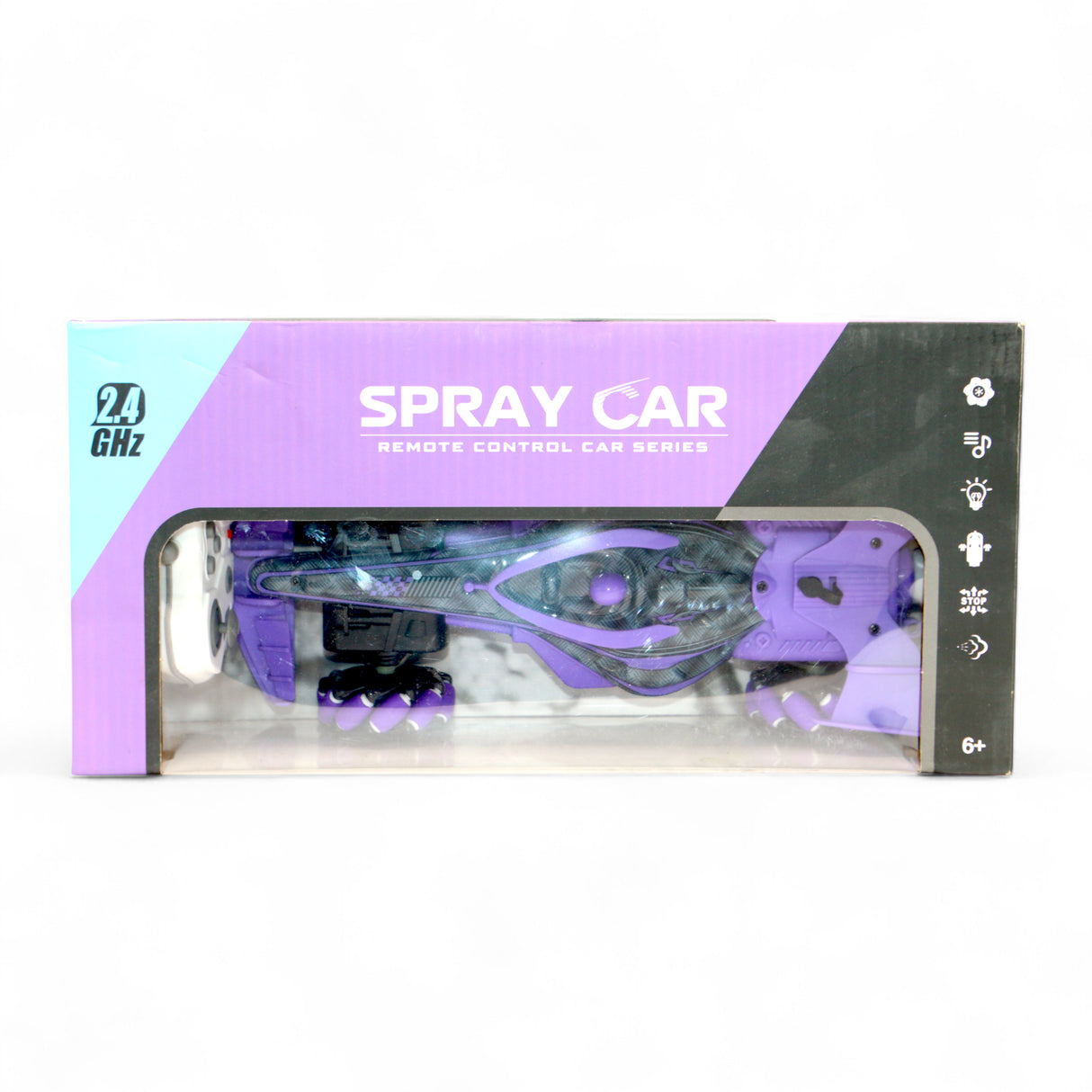 remote control stunt car chargeable with spray, musical & lights t