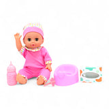 musical pvc baby doll 14'' with accessories t899
