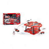 fire rescue parking track set 36pc with 5 vehicles 45x39x22cm t922
