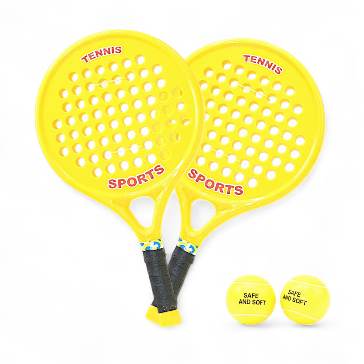 tennis racket set with 2 soft balls t