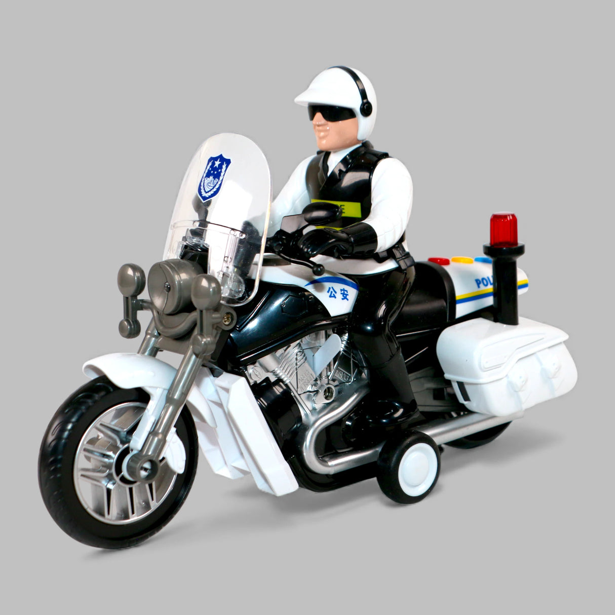 friction police bike with music & lights china