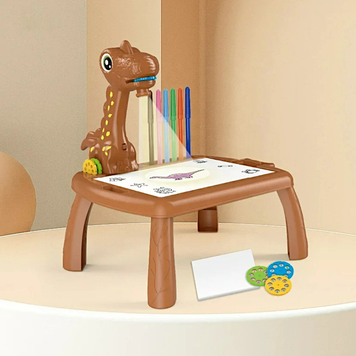 dinosaur projection drawing table t