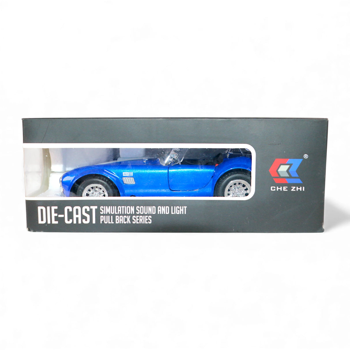 die-cast metal ac cobra car 1:24 with music & lights t041