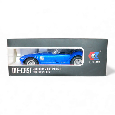 die-cast metal ac cobra car 1:24 with music & lights t041