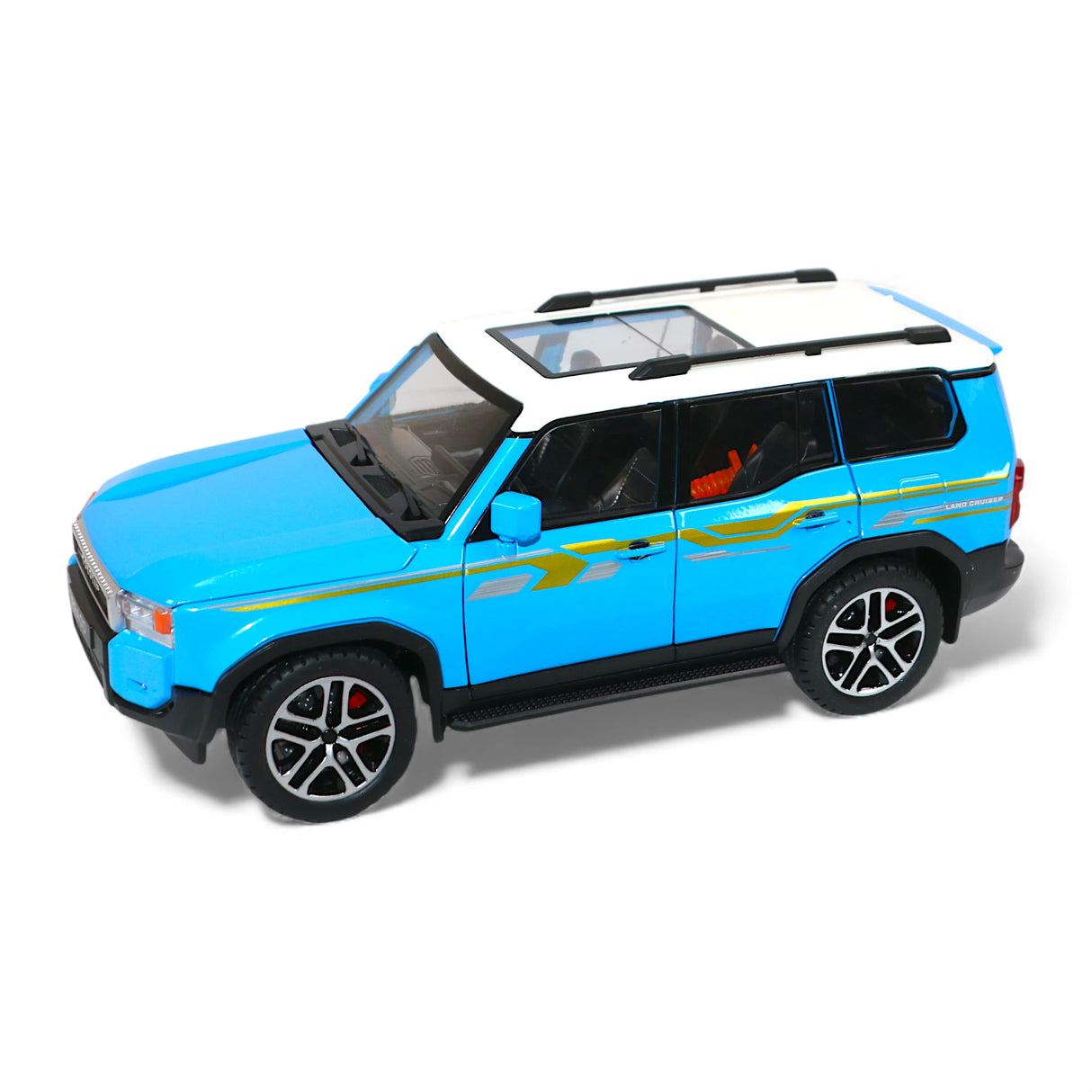 die-cast metal toyota land cruiser prado lc250 with music & lights t043