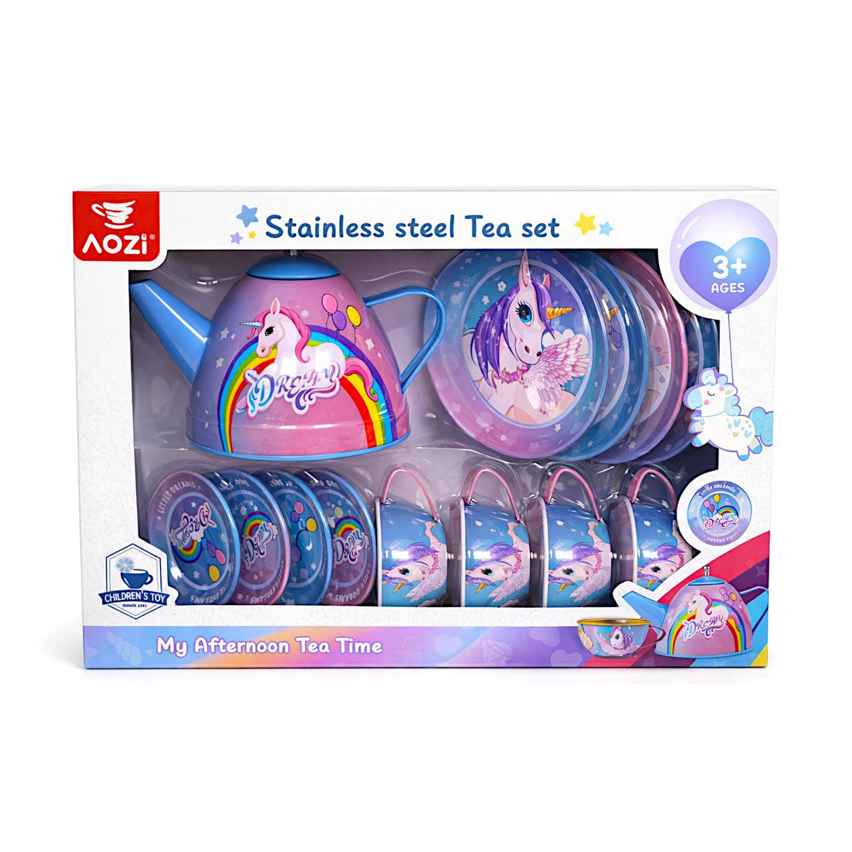 unicorn metal tea set t315