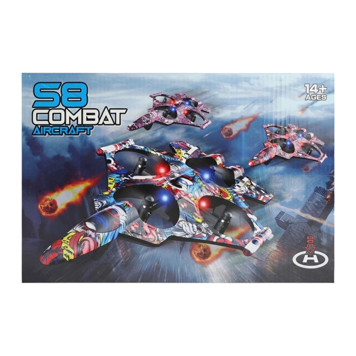 remote control fighter drone chargeable with lights & usb