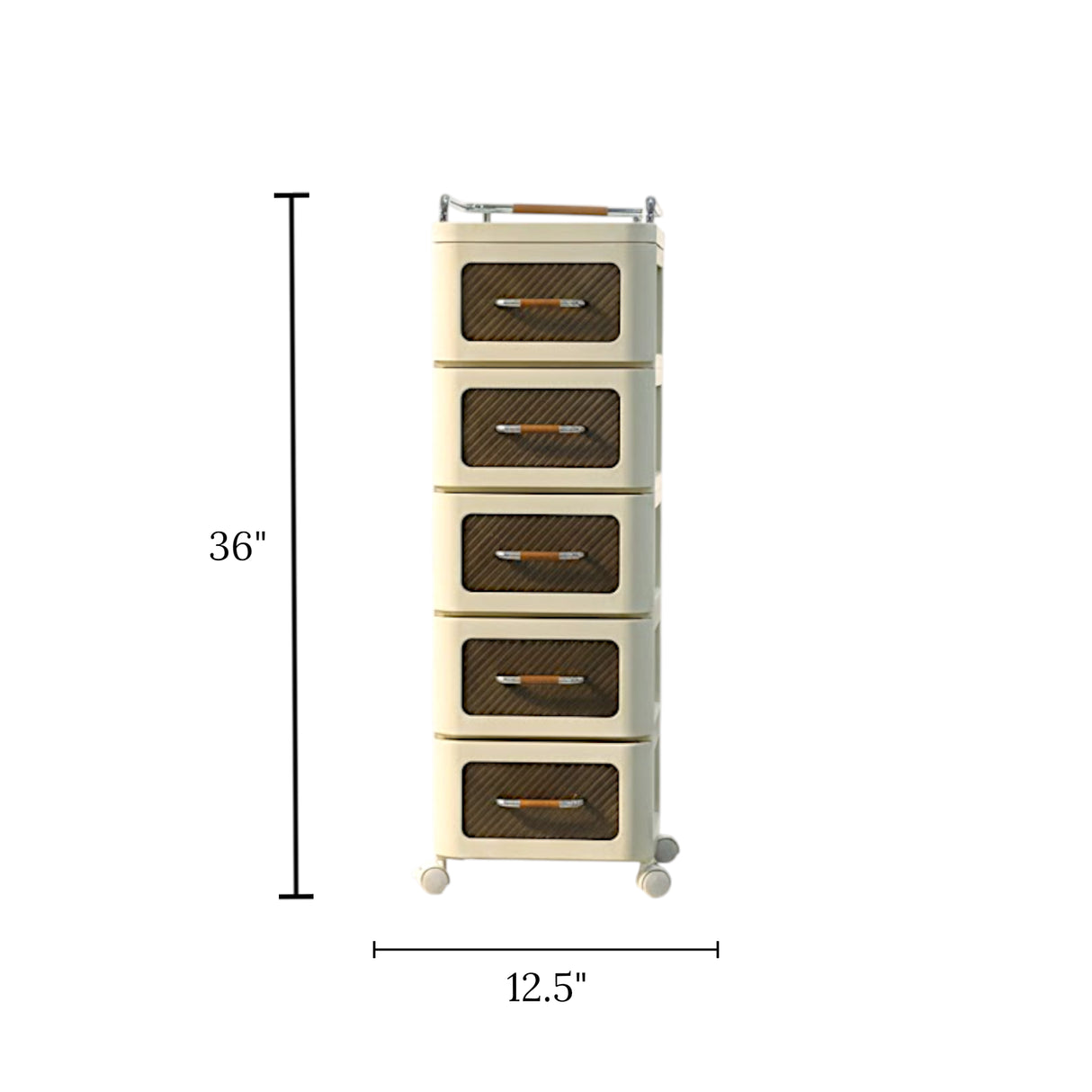 round corner storage drawer with wheels china 7285-5