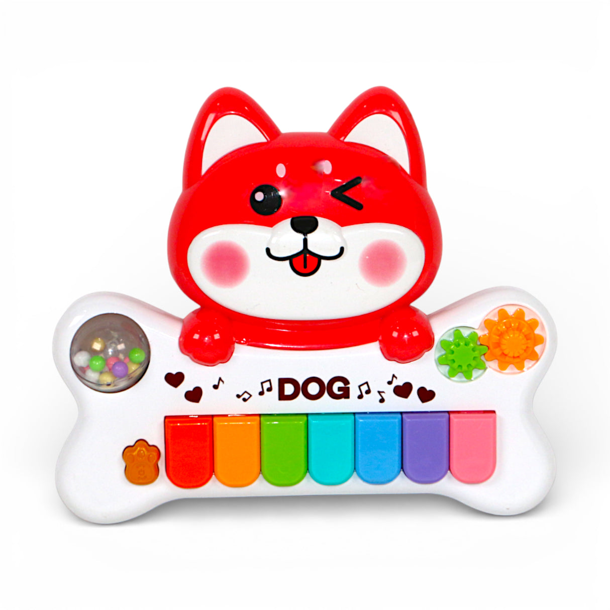 musical piano dog colorful with lights 19x4.2x16.5cm china