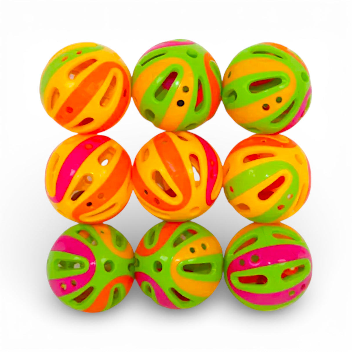 rattle ball set 9pc colorful china