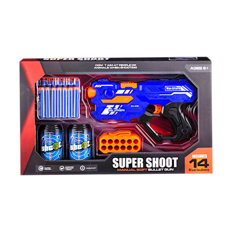 shoot gun with 14 soft bullets & target cans china