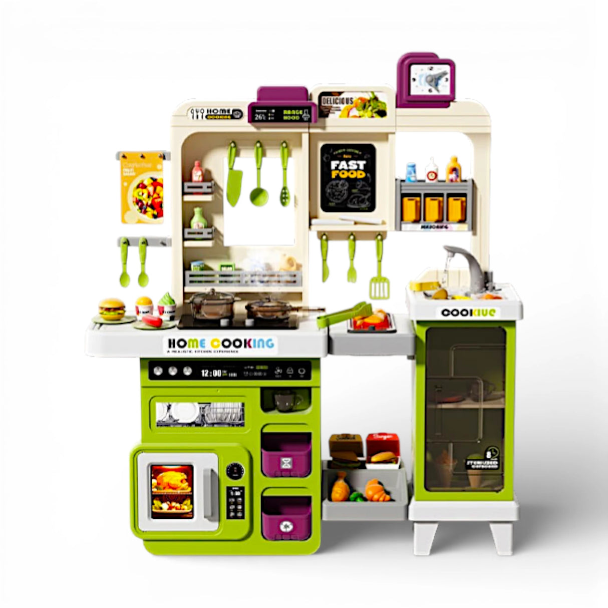 musical spraying kitchen set 68pc with running water 20x56x82cm china