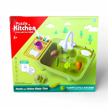 puzzle kitchen sink set with running water china