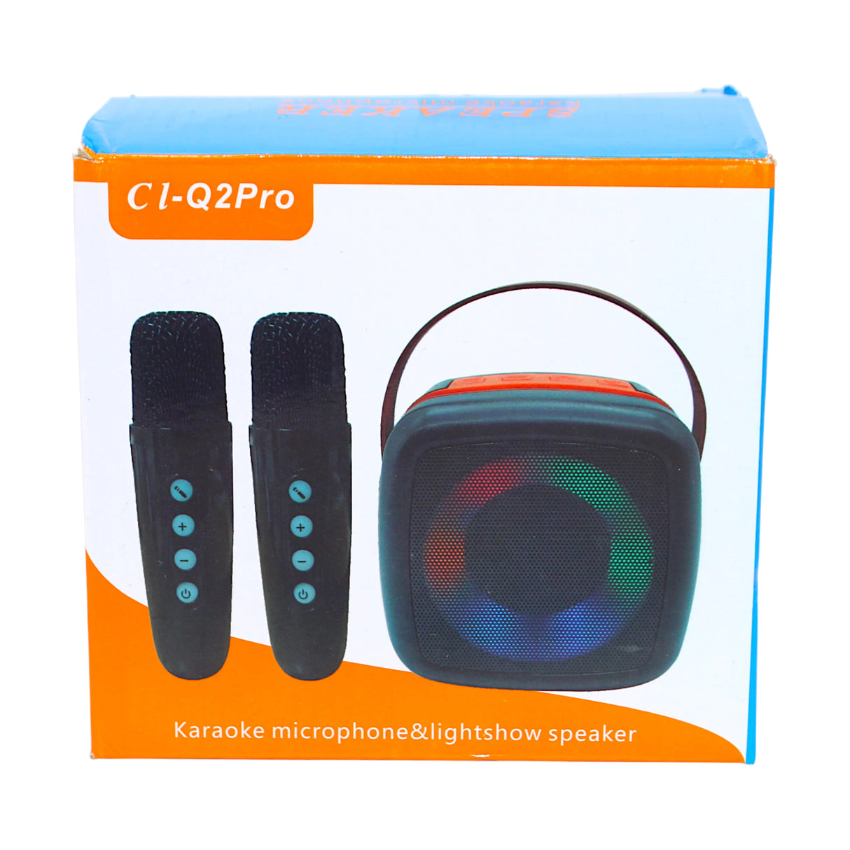 karaoke wireless microphone with speaker , led lights & usb china