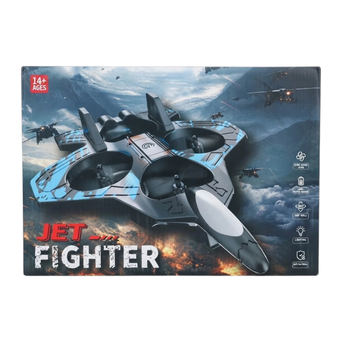 remote control fighter drone chargeable with lights & usb