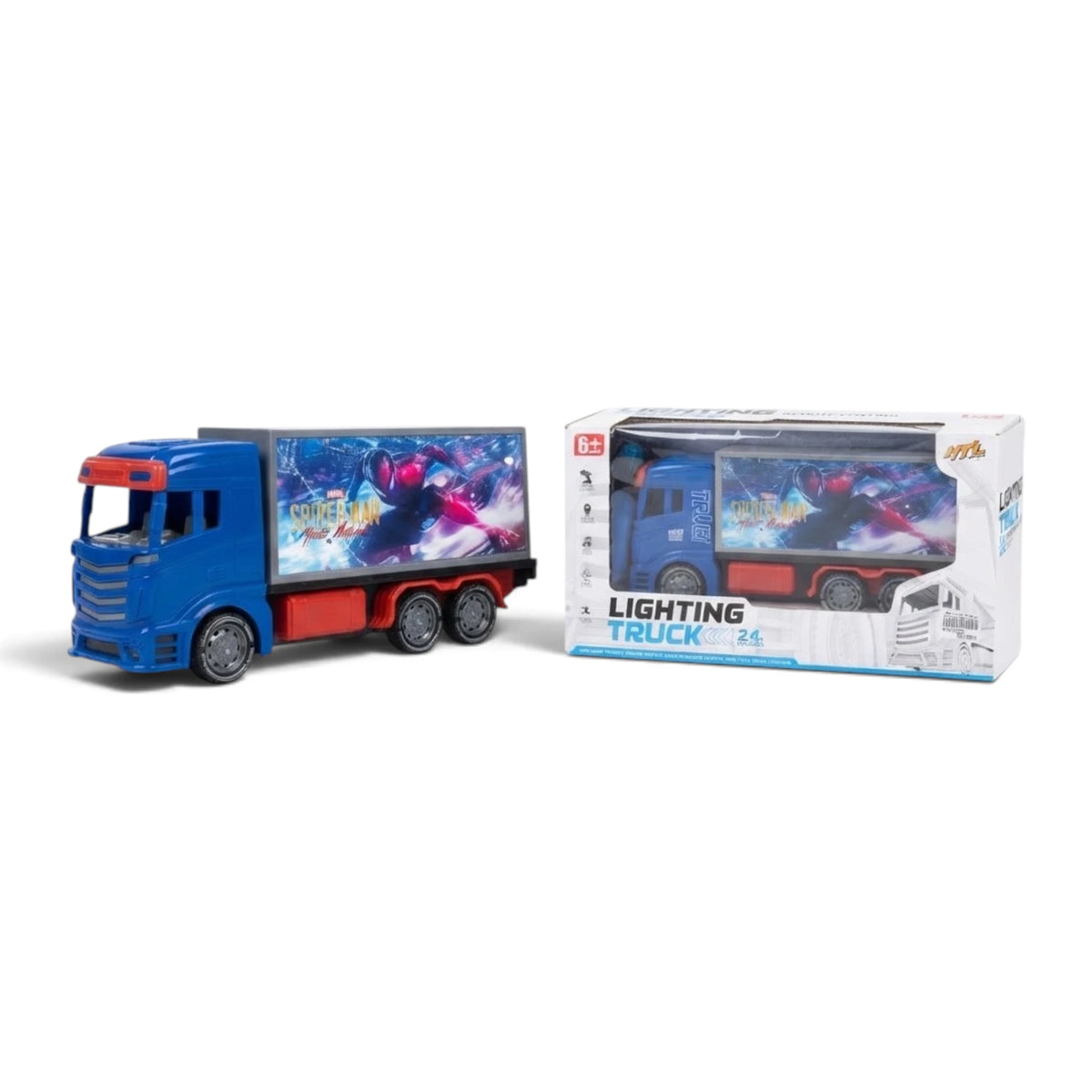 remote control truck spiderman with music , lights & spray