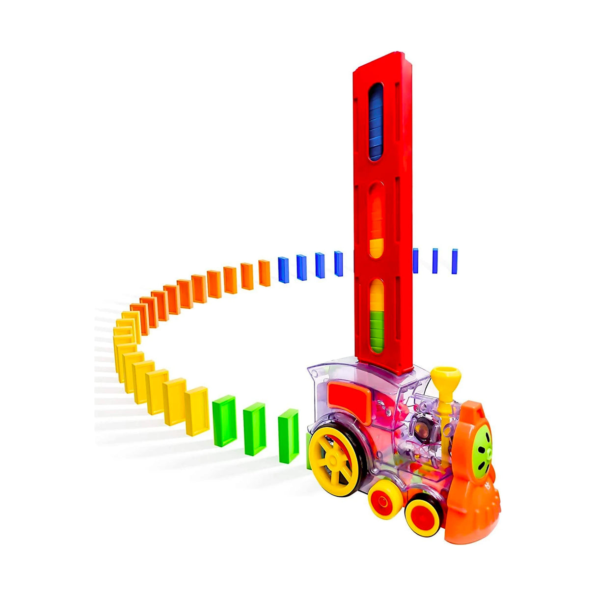 musical domino train engine with light & spray