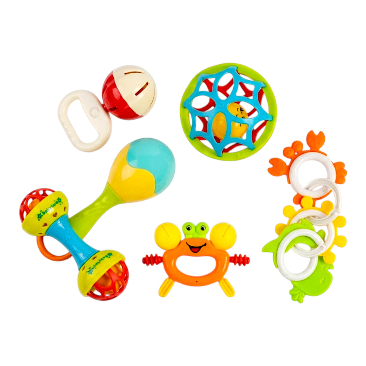 rattle set 6pc colorful china