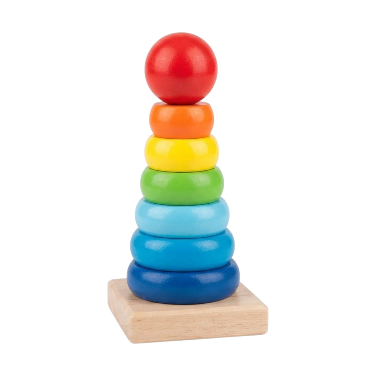 wooden rainbow ring tower 8 steps