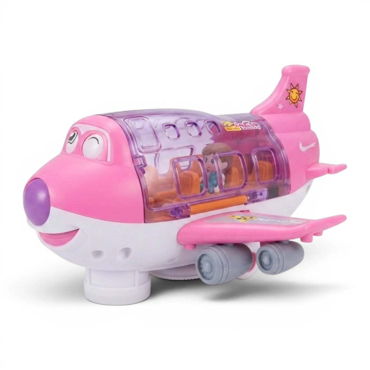musical plane with lights & 360 rotation