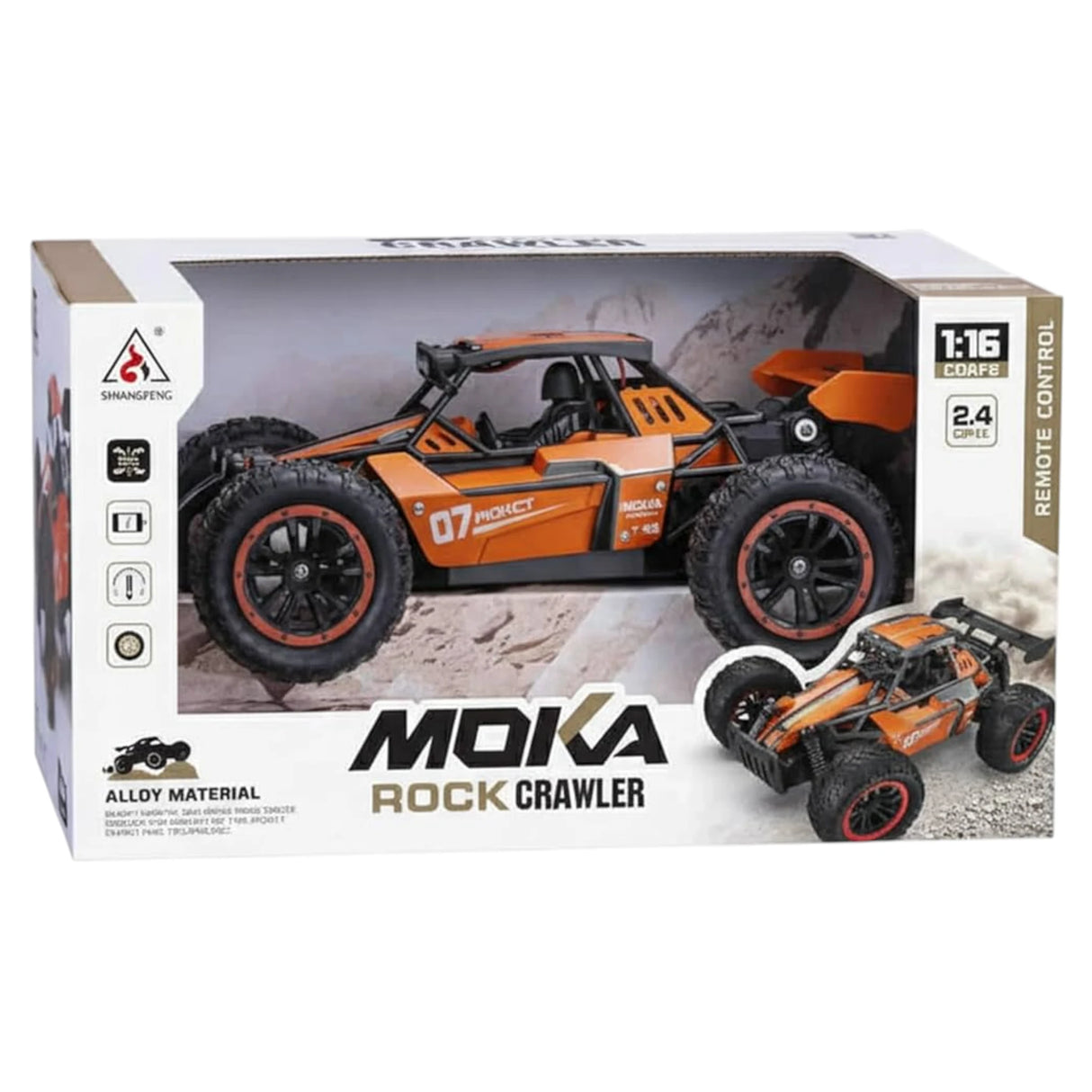remote control metal moka crawler chargeable with music , lights , spray & usb