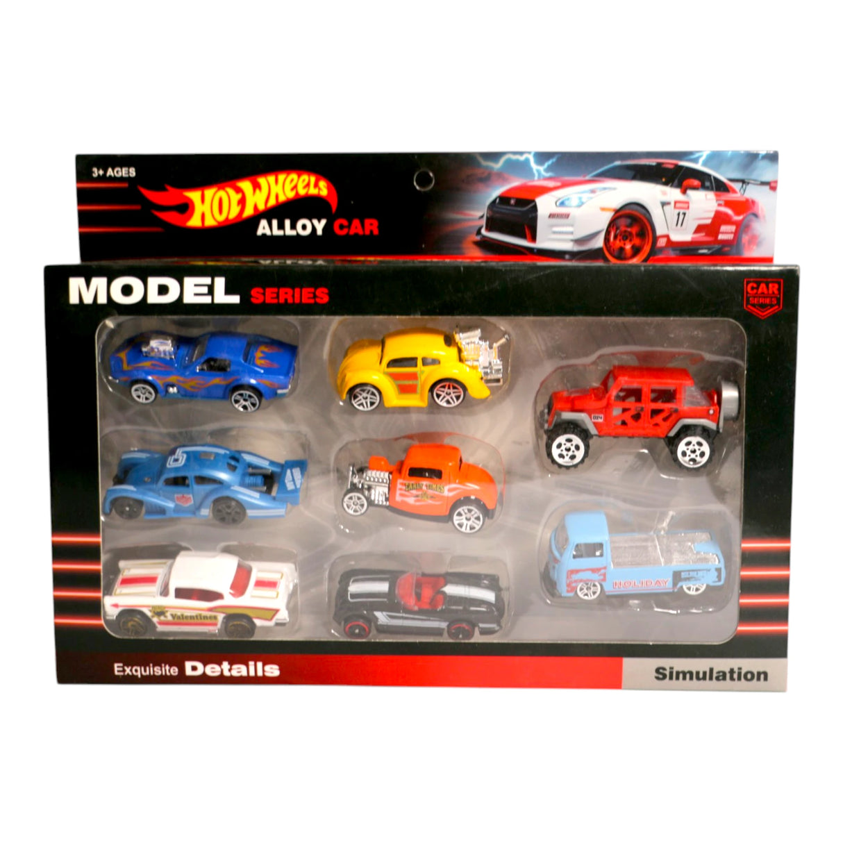 die-cast metal car set 8pc