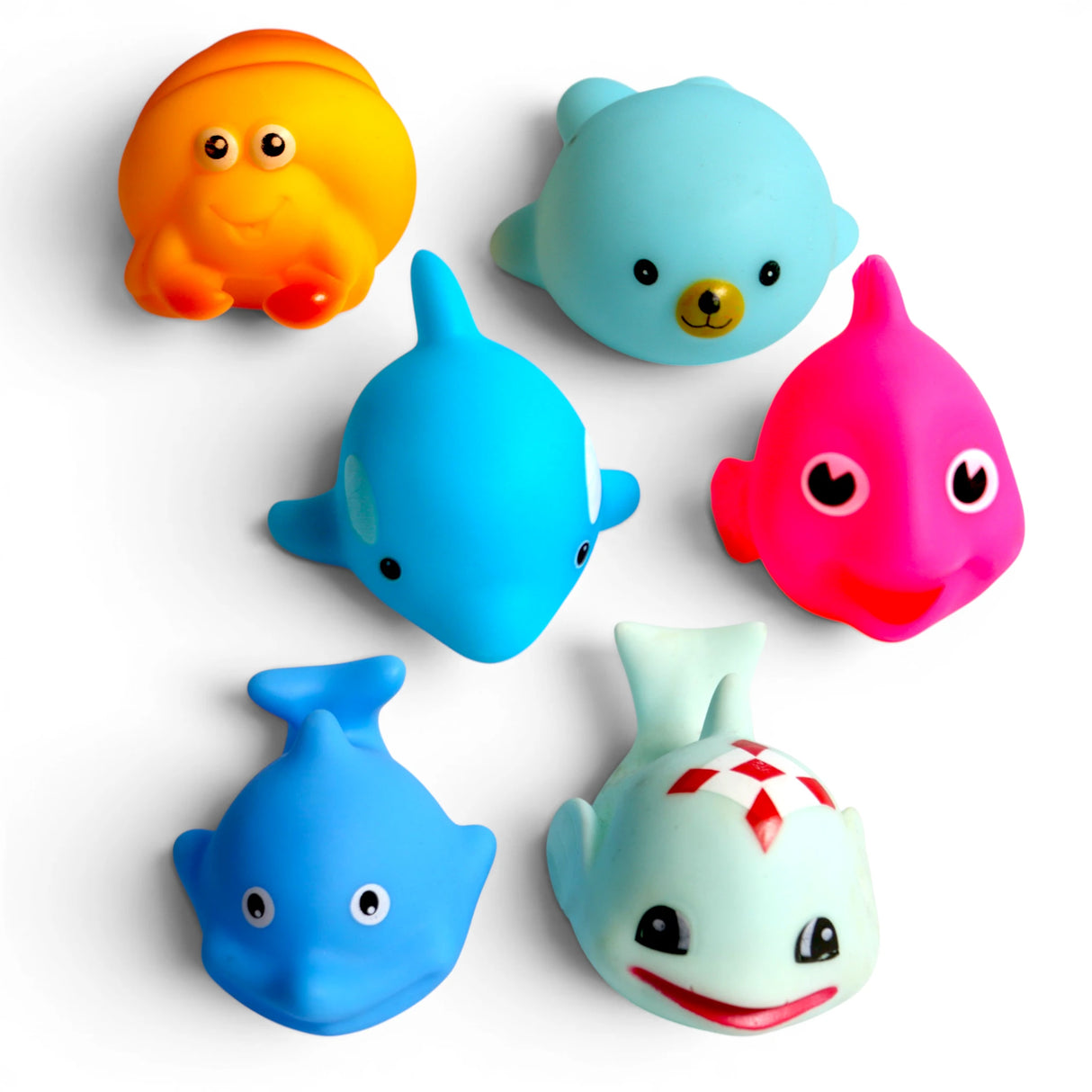 pvc fishes set 6pc colorful