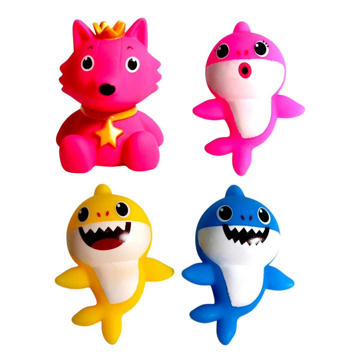 pvc shark set 4pc colorful