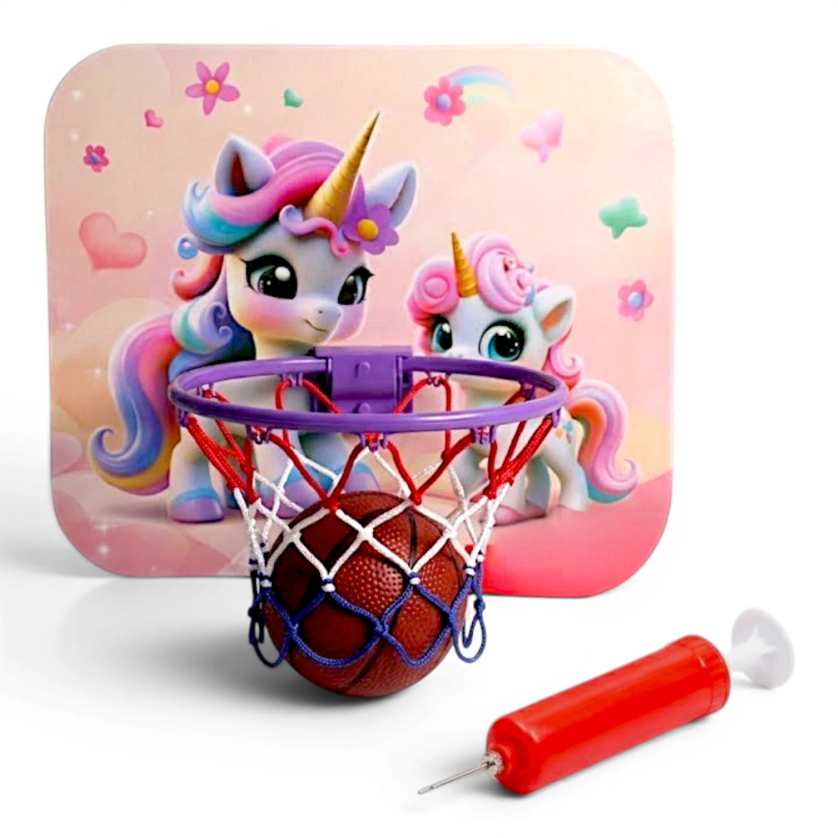 basket ball stand with ball mix character