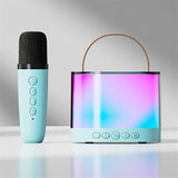 karaoke wireless microphone with bluetooth speaker , led lighths & usb china