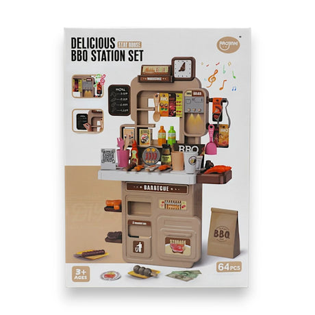 musical kitchen set 64pc with lights 17.5x38.5x61cm