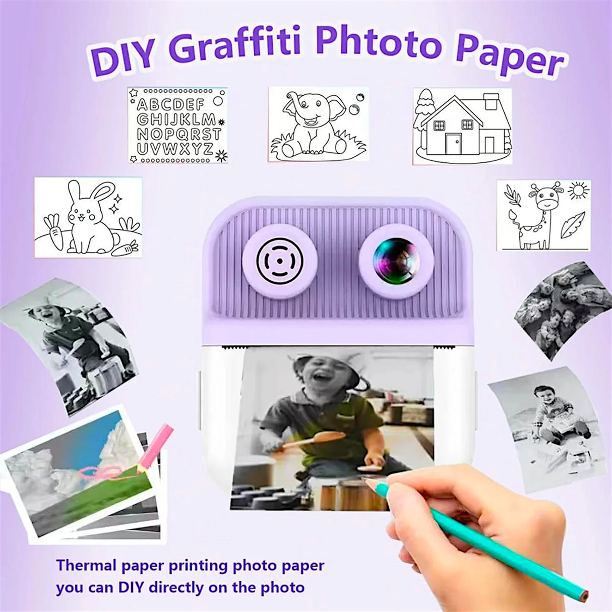 digital print camera chargeable with usb