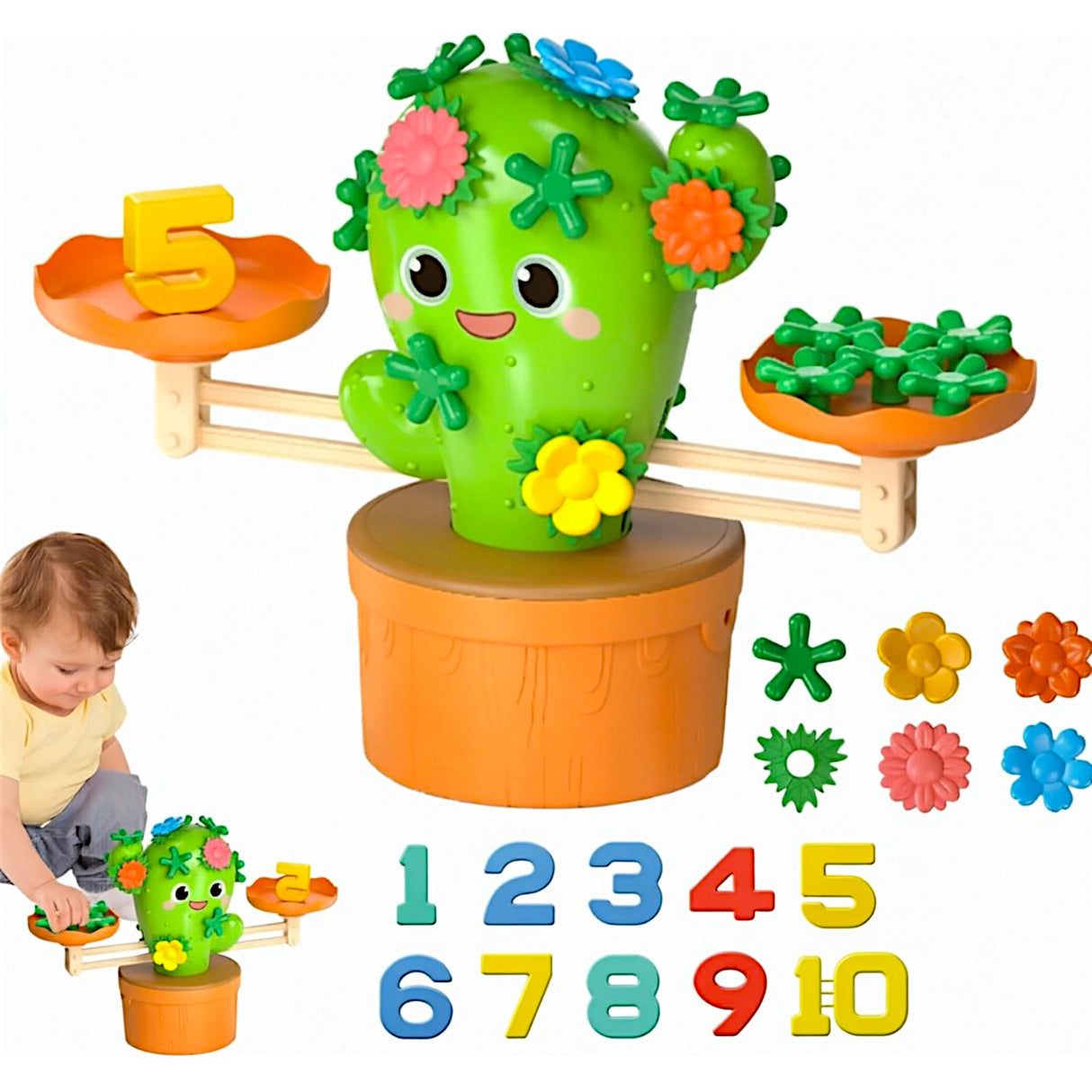 cactus balance game colorful