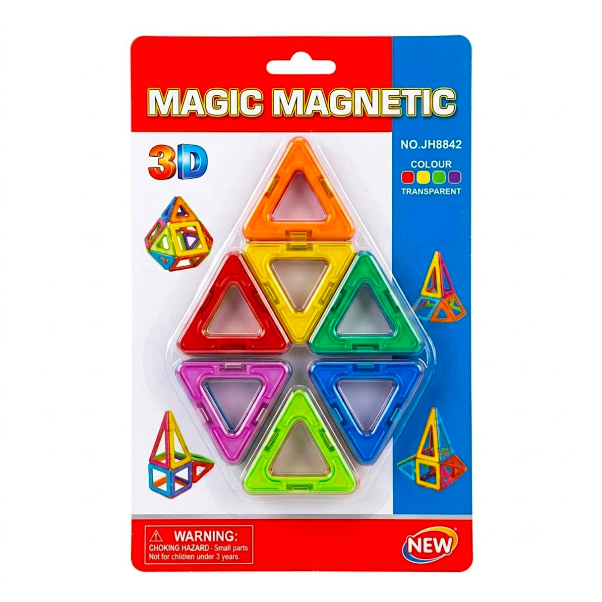 magnetic blocks 8pc colorful