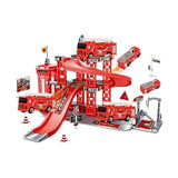 rescue parking track set 47pc with 2 rescue trucks