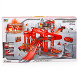 rescue parking track set 47pc with 2 rescue trucks