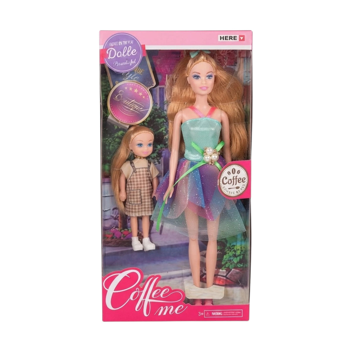fashion doll set with baby doll