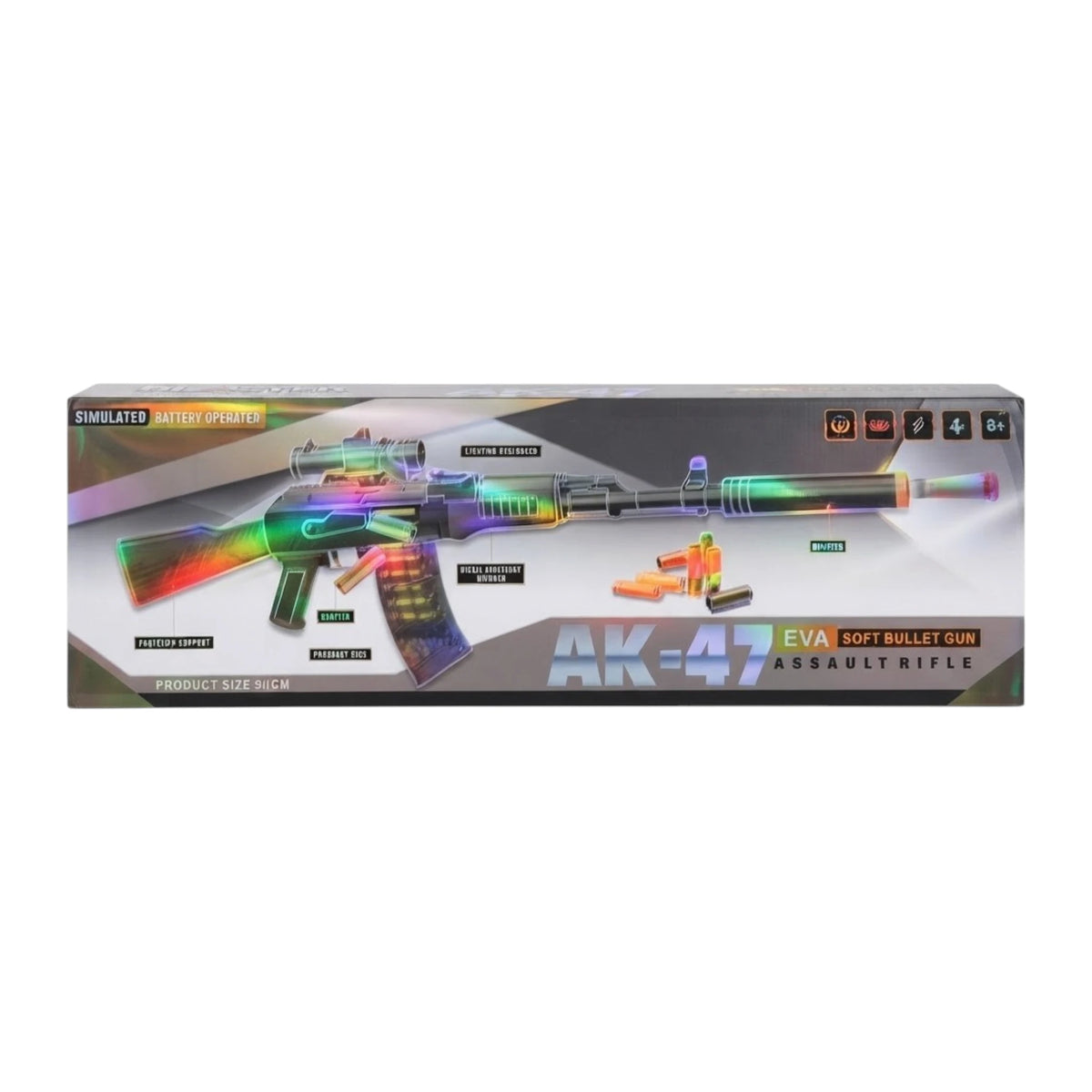 akm electric soft bullet gun with soft bullet & usb