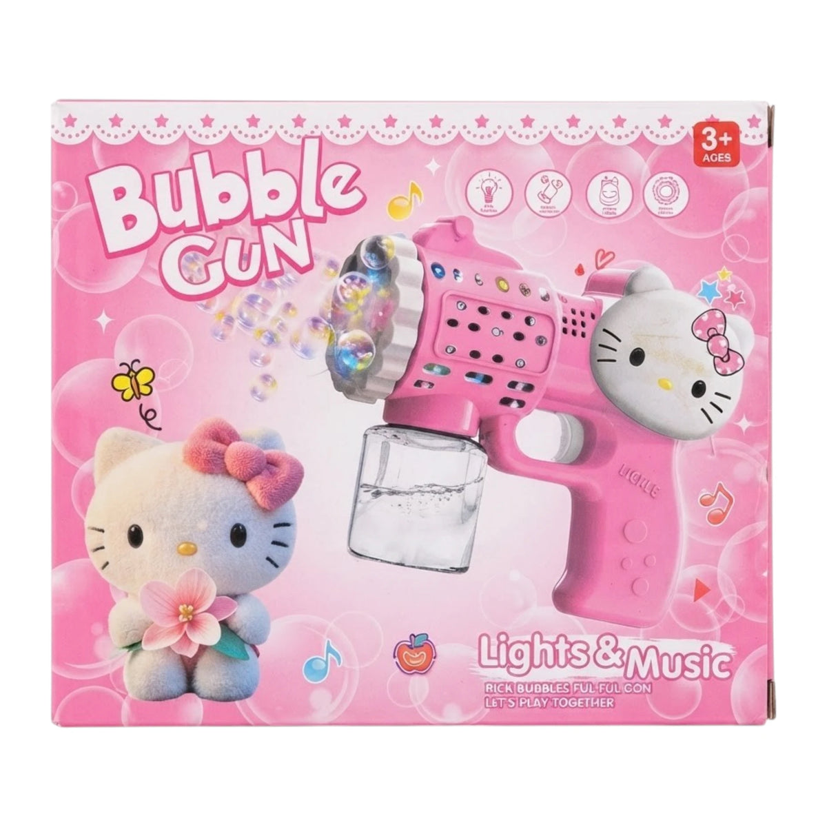 bubble gun hello kitty with lights