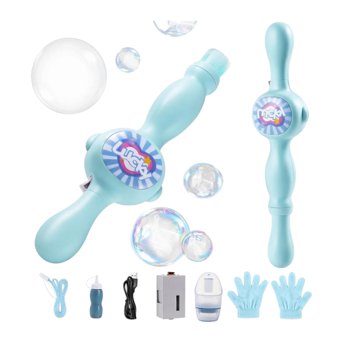 bubble stick chargeable with gloves & smoke