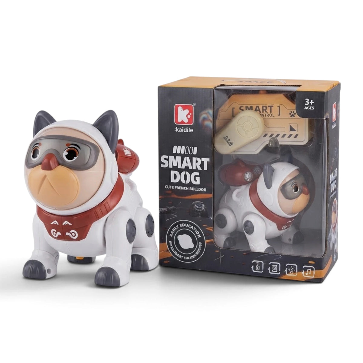 remote control smart robot dog chargeable with lights 17.5x11.5x16.5cm