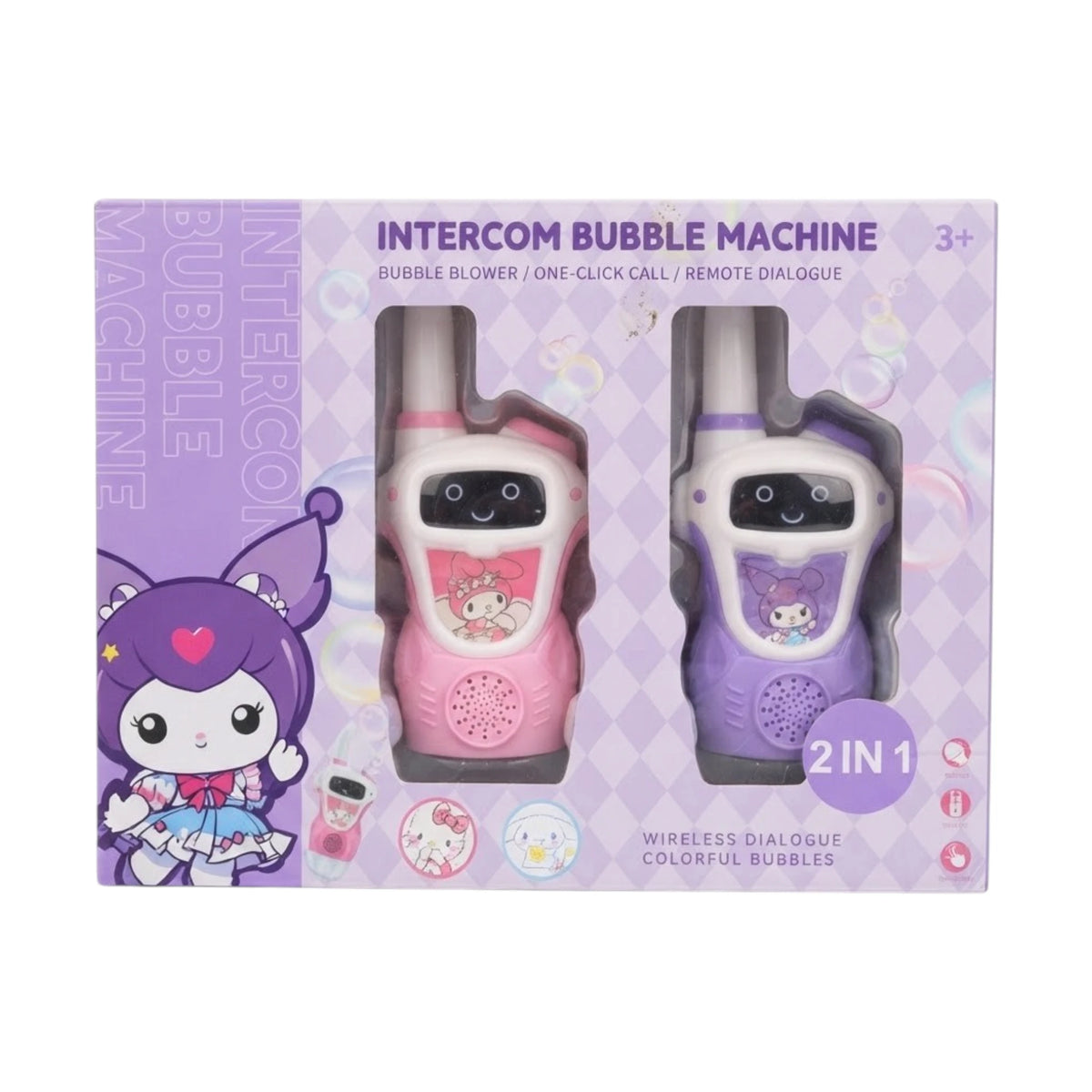 kuromi walkie talkie 2 in 1 rechargeable with usb
