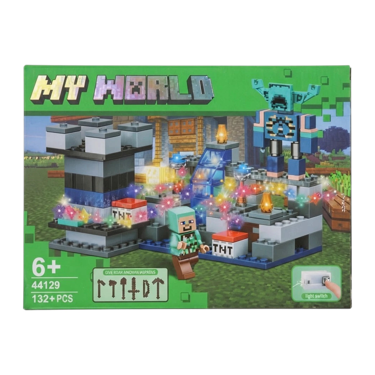 my world lego blocks set 132pc with lights