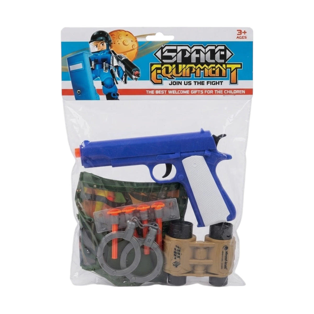 police gun set with mask