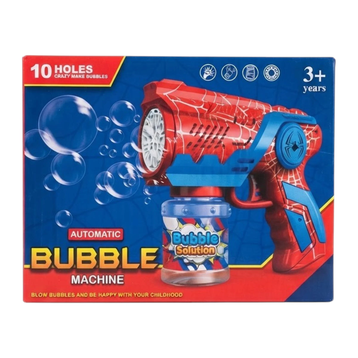 avenger bubble gun with 10 holes & lights