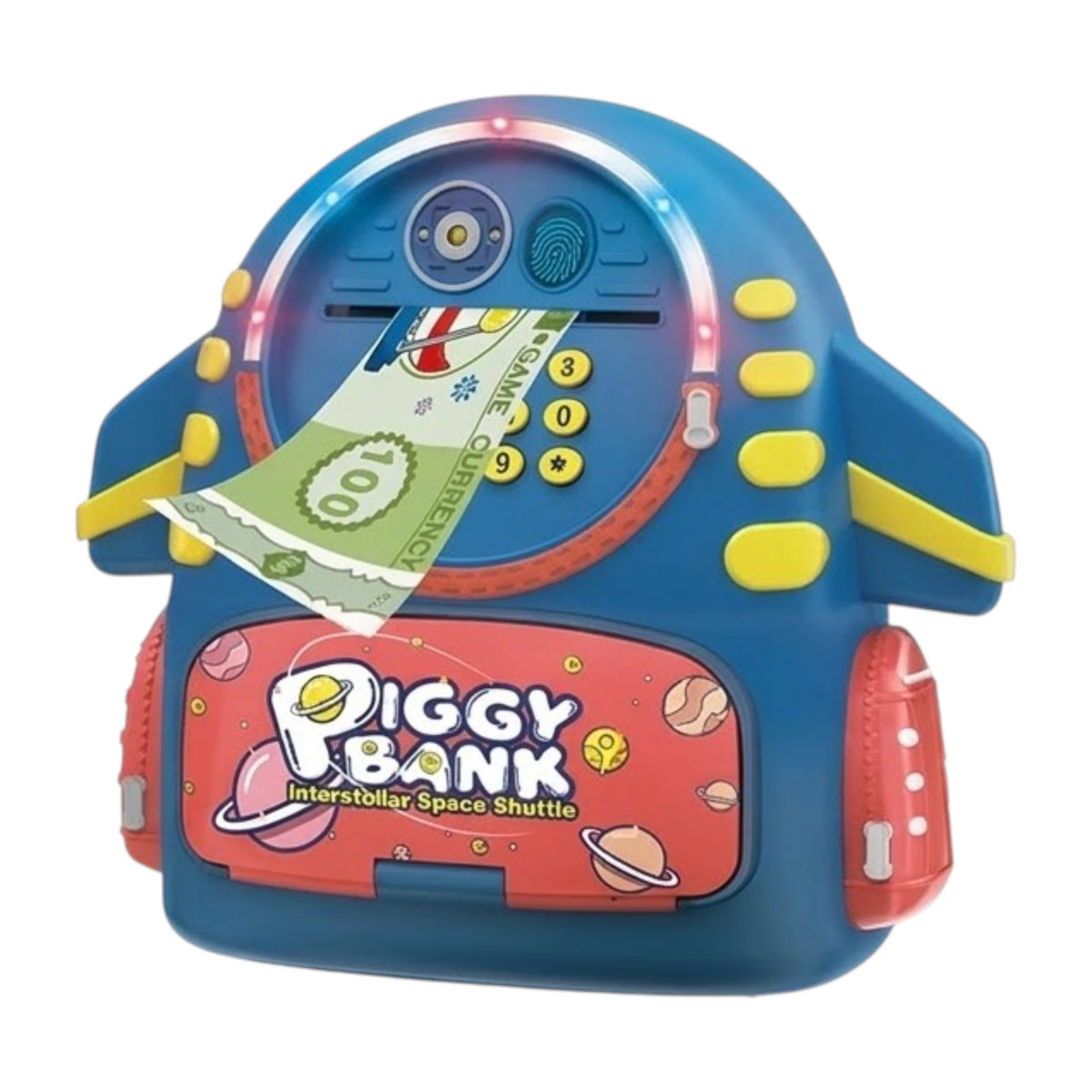 musical money bank aerospace with fingerprint scanner