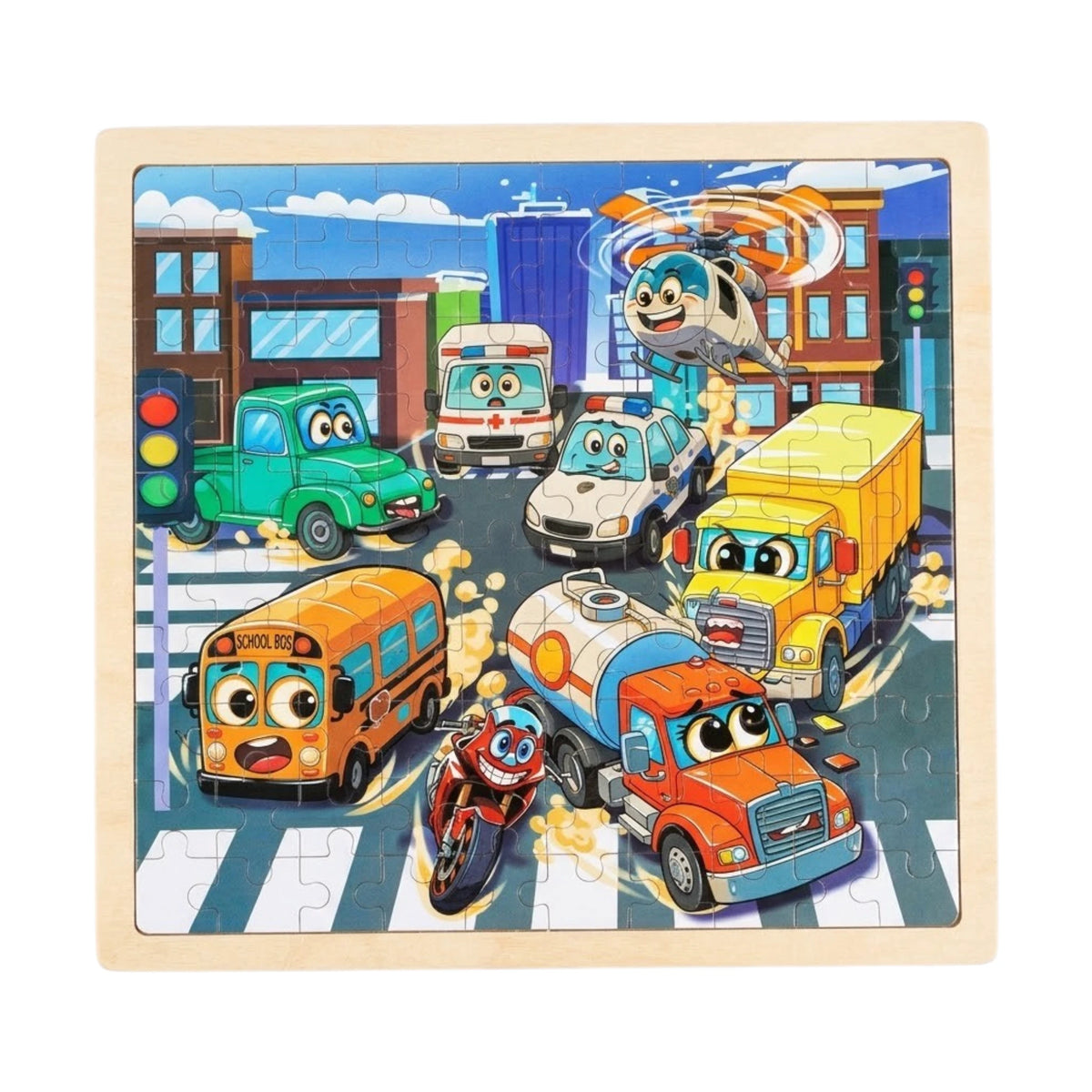 wooden puzzle game 11.5x11.5cm