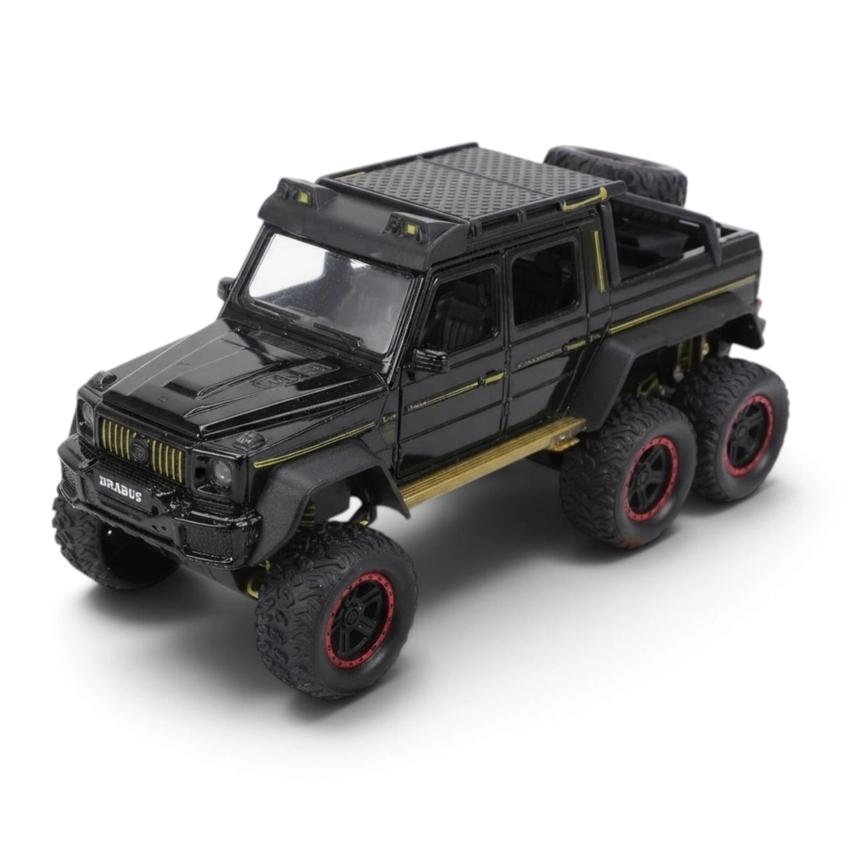 die-cast metal jeep mercedes-benz brabus 6x6 with music & lights t704