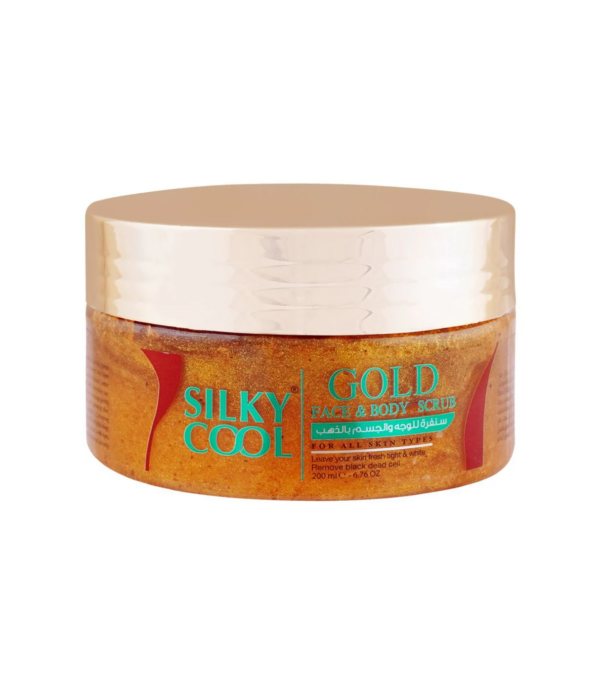 silky cool face & body scrub gold 200ml